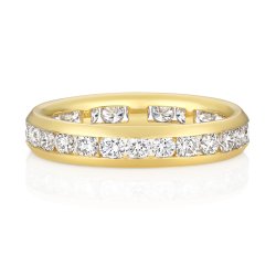 Lab Grown Diamond Set Wedding Ring In 18ct Gold 