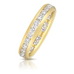 Lab Grown Diamond Set Wedding Ring In 9ct Gold 