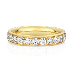 Lab Grown Diamond Set Wedding Ring In 18ct Gold 