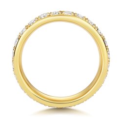 Lab Grown Diamond Set Wedding Ring In 18ct Gold 