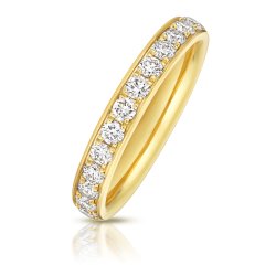Lab Grown Diamond Set Wedding Ring In 9ct Gold 