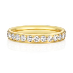 Lab Grown Diamond Set Wedding Ring In 18ct Gold 