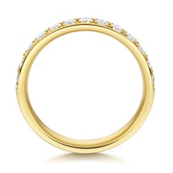 Lab Grown Diamond Set Wedding Ring In 9ct Gold 