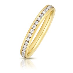 Lab Grown Diamond Set Wedding Ring In 9ct Gold 