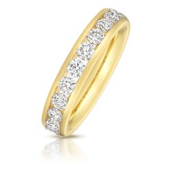 Lab Grown Diamond Set Wedding Ring In 18ct Gold 