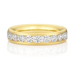 Lab Grown Diamond Set Wedding Ring In 18ct Gold 