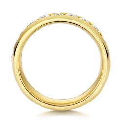 Lab Grown Diamond Set Wedding Ring In 18ct Gold 