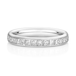 Lab Grown Diamond Set Wedding Ring In 18ct White Gold 