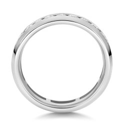 Lab Grown Diamond Set Wedding Ring In 18ct White Gold 