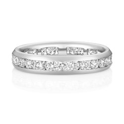Lab Grown Diamond Set Wedding Ring In 18ct White Gold 