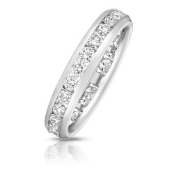 Lab Grown Diamond Set Wedding Ring In 18ct White Gold 