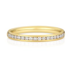 Lab Grown Diamond Set Wedding Ring In 18ct Gold 