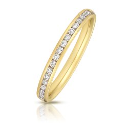 Lab Grown Diamond Set Wedding Ring In 18ct Gold 