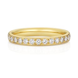 Lab Grown Diamond Set Wedding Ring In 18ct Gold 