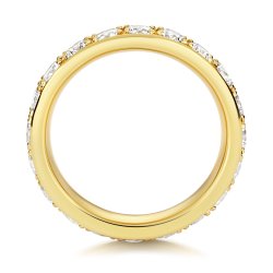 Lab Grown Diamond Set Wedding Ring In 18ct Gold 