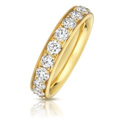 Lab Grown Diamond Set Wedding Ring In 18ct Gold 