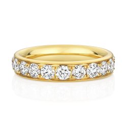 Lab Grown Diamond Set Wedding Ring In 18ct Gold 