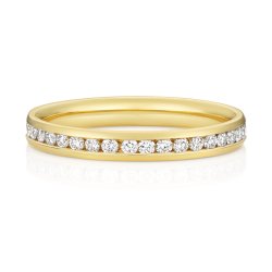 Lab Grown Diamond Set Wedding Ring In 18ct Gold 
