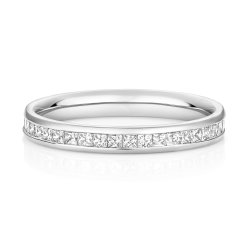 Lab Grown Diamond Set Wedding Ring In 18ct White Gold 