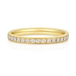 Lab Grown Diamond Set Wedding Ring In 9ct Gold 