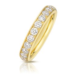 Lab Grown Diamond Set Wedding Ring In 18ct Gold 