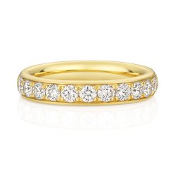 Lab Grown Diamond Set Wedding Ring In 18ct Gold 