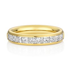 Lab Grown Diamond Set Wedding Ring In 18ct Gold 