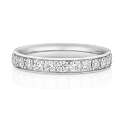 Lab Grown Diamond Set Wedding Ring In 18ct White Gold 