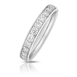 Lab Grown Diamond Set Wedding Ring In Platinum 
