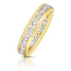 Lab Grown Diamond Set Wedding Ring In 18ct Gold 