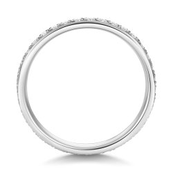 Lab Grown Diamond Set Wedding Ring In 9ct White Gold 