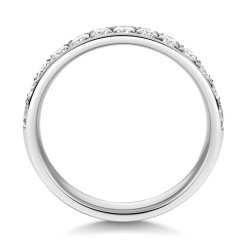 Lab Grown Diamond Set Wedding Ring In 9ct White Gold 