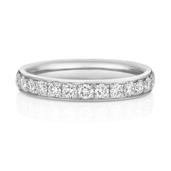 Lab Grown Diamond Set Wedding Ring In 9ct White Gold 