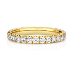 Lab Grown Diamond Set Wedding Ring In 18ct Gold 