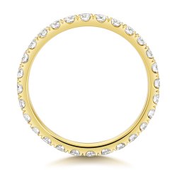 Lab Grown Diamond Set Wedding Ring In 9ct Gold 
