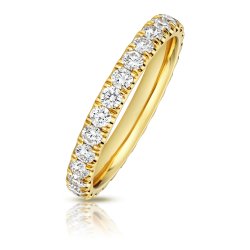 Lab Grown Diamond Set Wedding Ring In 9ct Gold 