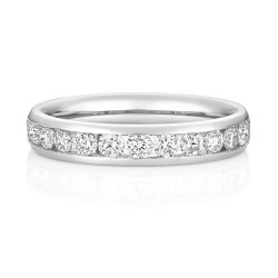 Lab Grown Diamond Set Wedding Ring In 18ct White Gold 