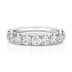 Lab Grown Diamond Set Wedding Ring In 18ct White Gold 