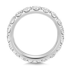 Lab Grown Diamond Set Wedding Ring In 18ct White Gold 