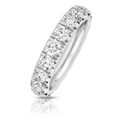 Lab Grown Diamond Set Wedding Ring In 18ct White Gold 