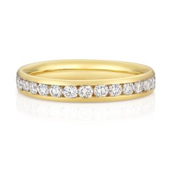 Lab Grown Diamond Set Wedding Ring In 18ct Gold 