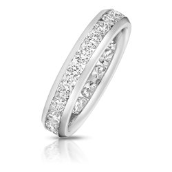 Lab Grown Diamond Set Wedding Ring In 9ct White Gold 