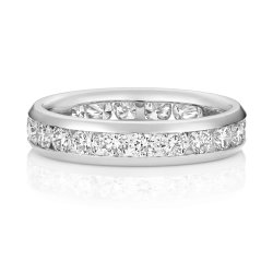 Lab Grown Diamond Set Wedding Ring In 9ct White Gold 