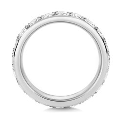 Lab Grown Diamond Set Wedding Ring In 18ct White Gold 