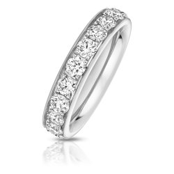 Lab Grown Diamond Set Wedding Ring In 18ct White Gold 