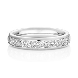 Lab Grown Diamond Set Wedding Ring In 18ct White Gold 