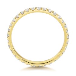 Lab Grown Diamond Set Wedding Ring In 18ct Gold 
