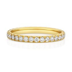 Lab Grown Diamond Set Wedding Ring In 18ct Gold 