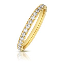 Lab Grown Diamond Set Wedding Ring In 18ct Gold 