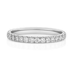 Lab Grown Diamond Set Wedding Ring In 18ct White Gold 